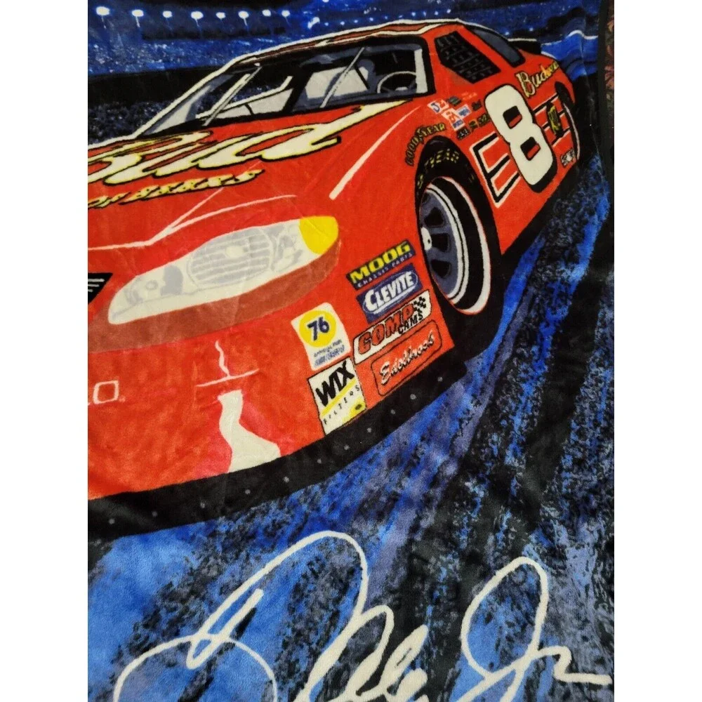 Dale Earnhardt Jr NASCAR Blanket #8‎ Heavy Fleece Bierderlack Style Large Throw